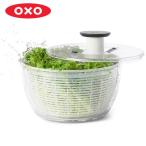 【正規品】 野菜水切り器【 クリアサラダスピナー 大 】OXO オクソー 水切り器 水切り ボウル カゴ スピナー ザル ざる お皿 サラダボウル プッシュ式 【B倉庫】