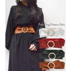 パールリングバックル太ゴムベルト