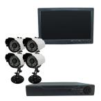 30万画素屋外型防犯カメラ(4台)・録