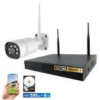 ワイヤレス300万画素防犯カメラ（1台）・録画機 （8TB付）・モニター無しセット