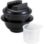 電子レンジ専用 炊飯器 【1合炊き】 日本製 備長炭配合 耐熱仕様 計量カップ 飯ベラ付き 『ちびくろちゃん』NK005