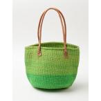 Yahoo! Yahoo!ショッピング(ヤフー ショッピング)サイザルバッグ（無地）Lサイズ　グリーン（ツートンカラーのような色合い）