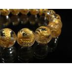 【龍・ゴールド】 手彫金龍水晶ブ