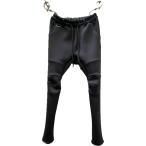 MB3058 CARDBOARD KNIT KOOL BIKER PANTS #BLACK