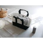 [SPICE OF LIFE] свет контейнер сумка черный × белый S(A4 размер )