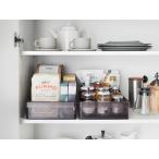 【tower / タワー】冷蔵庫中収納ケース Ｌ 仕切り付き ブラック