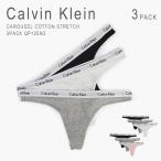 カルバンクライン 下着 女性 ショーツ パンツ レディース セット ソング タンガ インナー 3セット 3枚 アンダーウェア Calvin Klein Carousel Cotton Stretch T