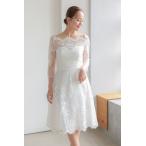 レースディテールフレアドレス C41735WH