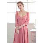ボタンディテールサテンラップワンピース　LM16207PK