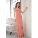 レースティアードVネックマキシドレス　LM16507RG