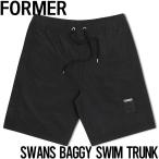 ショーツ ハイブリッドショーツ FORMER フォーマー SWANS BAGGY SWIM TRUNK FBO-24101 BLACK 日本代理店正規品