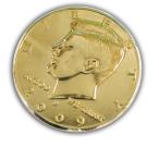  половина dala-( Gold )Multi Colored Half Dollar (Bronze)