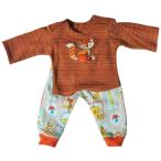 【未熟児】【低出生体重児】【早産児】【NICU】用 ベビー服:長袖上下セット フォックス