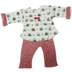 【未熟児】【低出生体重児】【早産児】【NICU】用 ベビー服:長袖上下セット ヘッジホッグ