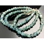 アフガニスタン産★人気！マイナスイオンの石★SV925製/天然石ブレスレット/アフガンブルートルマリン(Tourmaline/電気石)/ハートチャーム/タンブルカット/約5mm