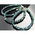 アフガニスタン産★人気！マイナスイオンの石★SV925製/天然石ブレスレット/アフガンブルートルマリン(Tourmaline/電気石)/ハートチャーム/タンブルカット/約5mm