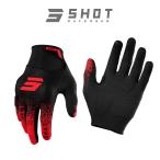 SHOT RACE GEAR / protection перчатка край красный 