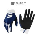 SHOT RACE GEAR / MX перчатка AEROLITE( обвес свет ) голубой 