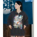 スカラー / ラメプリント入り スカラーちゃん裏毛ハーフジップチュニック