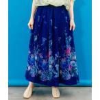 イズスカラー / 海の中のアジサイ柄 リバーシブルスカート