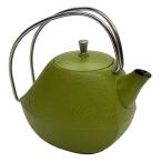ショッピング南部鉄瓶 南部鉄器文秀堂　急須　グリーン　ティーポット　0.45ℓ　　金属弦　