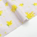[nu-nos original good fabric]mimosa l двойной марля mimo The цветочный принт ( бледный Iris )