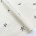 mokomokoSTAR.... хлопок Broad ткань l Star звезда вышивка ( слоновая кость × жемчуг серый вышивка )
