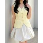 【SALE】dazzlin　ジレレイヤードコンビミニワンピース　0226203024