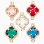  Stone рама [113. clover * шахматы cut ]1 шт коннектор очарование камень сиденье Stone biju- детали ручная работа DIY доставка внутри страны .. цвет ... красочный 