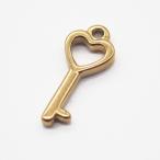  нержавеющая сталь [SUS304] очарование ключ Heart Gold ручная работа pa- есть металл аллергия соответствует 