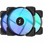 Fractal Design Aspect 12 RGB PWM Black Frame 3-Pack�f�C�W�[�`�F�[���ڑ��Ή� ARGB 120mm��3 PWM�P�[�X�t�@�� �u���b�N�bFD-F-AS1-1207