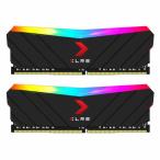 PNY XLR8 16GB(8GBx2) DDR4 3200MHz(PC4-25600) LONGDIMM RGB ブラック｜MD16GK2D4320016XRGB