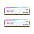 ショッピング32GB Kingston 32GB(16GBx2) DDR4 3600MHz(PC4-28800) CL18 DIMM FURY Beast White RGB Special Edition ホワイト｜KF436C18BWAK2/32