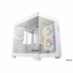 Deepcool CG330 3F WH полный вид M-ATX кейс белый lR-CG330-WHNGM3-G