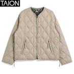 ショッピングタイ TAION タイオン ミリタリー M65 ライナーWジップ ショートダウンジャケット-ソフトシェル Gベージュ M65LSZBML-1SH