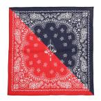 EVA-01 PAISLEYS 2TONE BANDANNA (RED×NAVY)