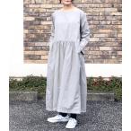 ショッピングアーメン ARMEN/アーメン　40'S POPLIN BOAT NECK L/SL ONE-PIECE 　・　INAM1951PD　［送料無料］