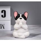 【 ヨガ犬 瞑想する犬の置物】ヨガ 瞑想 スタンド 置物 犬 ブルドッグ パグ 座禅 禅 スピリチュアル ヨガファイア ヨガファイヤ 動物 かわいい プレゼント ギフ