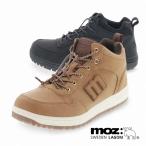 モズ 靴 MOZ 5675 メンズ スニーカー ブーツ ミッドカット 防水シューズ スノーシューズ 滑りにくい 防滑ソール 履きやすい ゴム紐 キャメル / ブラック