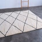 ショッピングモロッコ ふかふか厚さ3cm！ベニワレン ラグ 165 x 255 cm ウール100% 新品 一点もの モロッコ製 No. N255102