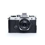 TP Original OM SYSTEM OM-3 для корпус половина кейс черный ( черный стежок )