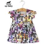 [UP BABY] девочка baby One-piece [ шт .. дизайн ] машина & цветочный принт l темно-серый 