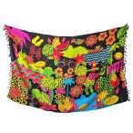  rio tejaneiro* pop узор рисунок [ Brazil Kanga ] парео | черный мульти- 