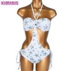 [ журнал GLITTER размещение item!][KIMINIS] Star рисунок белый моно kini/ купальный костюм 