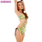 [KIMINIS] Kimi лак Lotus botanikaru рисунок моно kini/ купальный костюм 