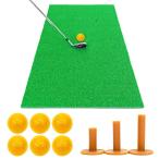  Golf коврик Golf тренировка коврик элемент .. swing Driver железный короткая клюшка тренировочный инструмент салон наружный искусственный газон SBR 50×75cm Golf чай мяч для гольфа P комплект 