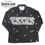 【The GROOVIN HIGH（ザ・グルーヴィンハイ）】Thunderbird 1950s Rayon L/S Shirt サンダーバード レーヨンシャツ オープンカラー TOWNCRAFT A444