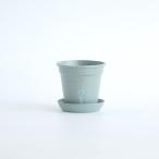gokotta eko pot горшок 9.5cm& поддонник комплект Stone голубой сырой разборка .
