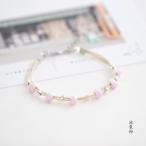 Yahoo! Yahoo!ショッピング(ヤフー ショッピング)氷裂ジュエリービーズブレスレット　ピンク　陶器ブレスレット　中国景徳鎮diyセラミックビーズ