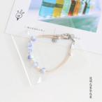 Yahoo! Yahoo!ショッピング(ヤフー ショッピング)氷裂ジュエリービーズブレスレット　ブルー　陶器ブレスレット　中国景徳鎮diyセラミックビーズ